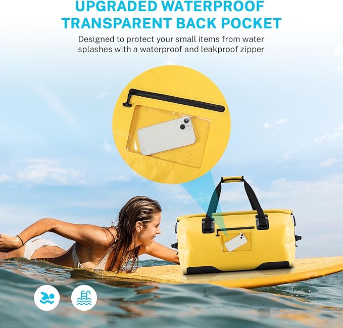 Gonex Extra Large Waterproof Duffle Travel Dry Duffel Bag Heavy Duty Bag with Durable Straps & Handles for Kayaking Paddleboarding Boating Rafting Fishing