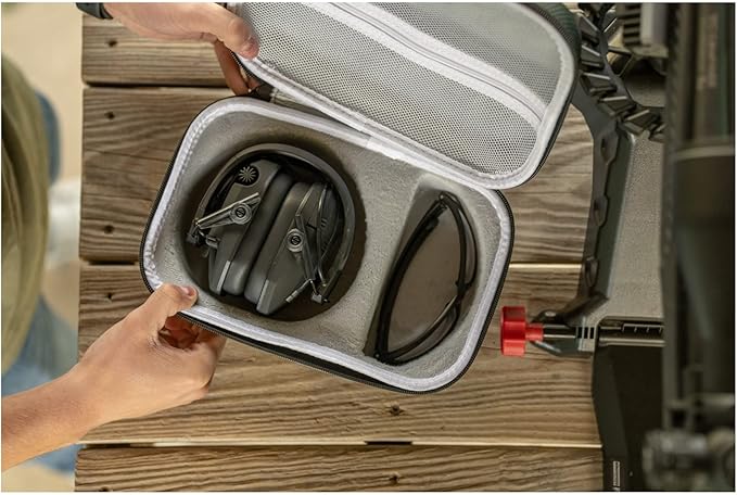 Walker's Weather-Resistant Durable Dustproof EVA Carrying Storage Case for Hunting Shooting Earmuff, Glasses & Accessories