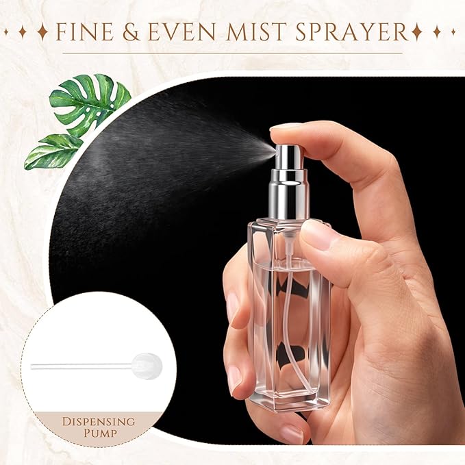 Domensi 30 Pcs 10/15/20/30 ml Perfume Travel Refillable Glass Bottles Spray Bottle Perfume Atomizer for Cologne Dispenser Leak-proof Fragrance Bottles Atomizer Pump Kit (30 ml,Amber Color)