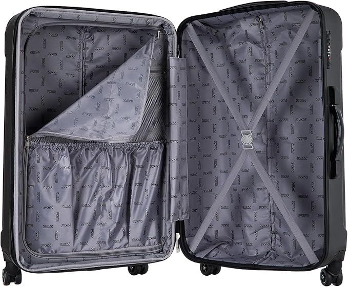 DUKAP INTELY Hardside Luggage Set with Spinner Wheel | Spacious Traveling Suitcase, Travel Suitcases with TSA Lock and Ergonomic GEL Handle | 3 Piece Set (20"/28"/32") | Grey