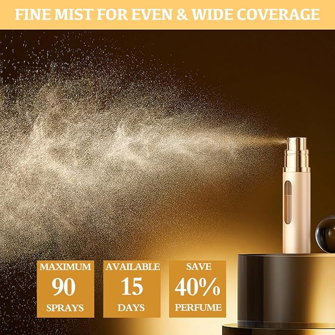 2PCS Perfume Travel Refillable Bottle, Bottom-Filling Fragrances Perfume Atomizer, Empty Mini Cologne Dispenser, Portable Sprayer Pocket Size for On the Go 10ml (Black & Dark Green)