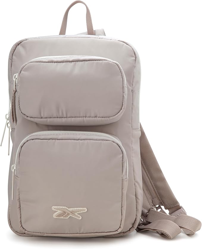 Reebok Unisex Crossbody Bag - Convertible Compact Durable Cross Body Bag for Women and Men - Gym and Travel Essentials, Size One Size, Mikayla Stucco