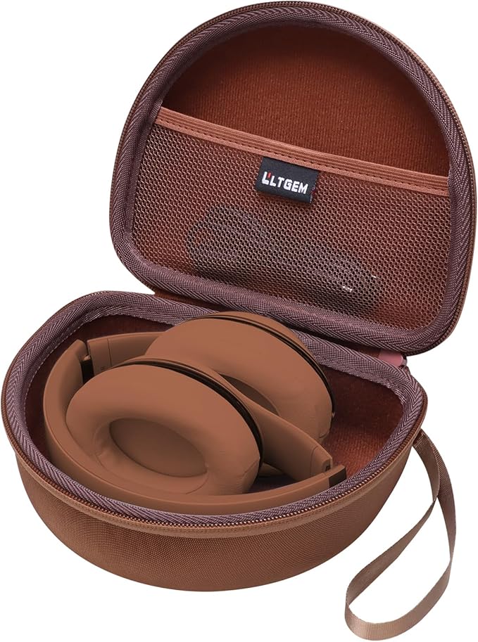 Headphone Case Compatible with Beats Studio Pro/Solo 4 / Studio 3 / Solo 3 / Picun B8 / BERIBES/JLab JBuds Lux ANC Wireless Bluetooth Noise Cancelling Headphones, Brown(Case Only)