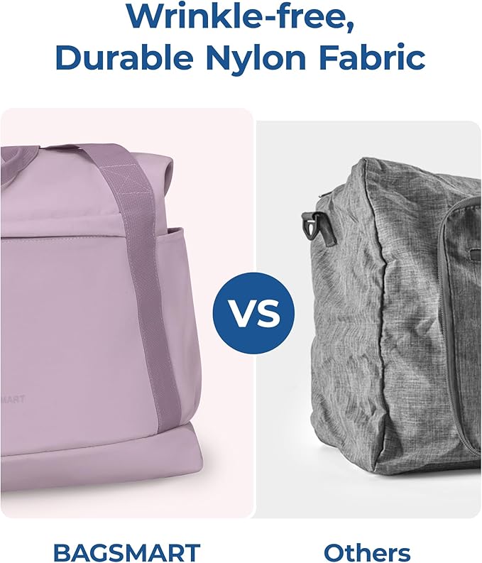BAGSMART For Spirit Airlines Personal Item Bag, 23L Foldable Weekender Bags for Women Gym Tote Overnight Bag for Travel