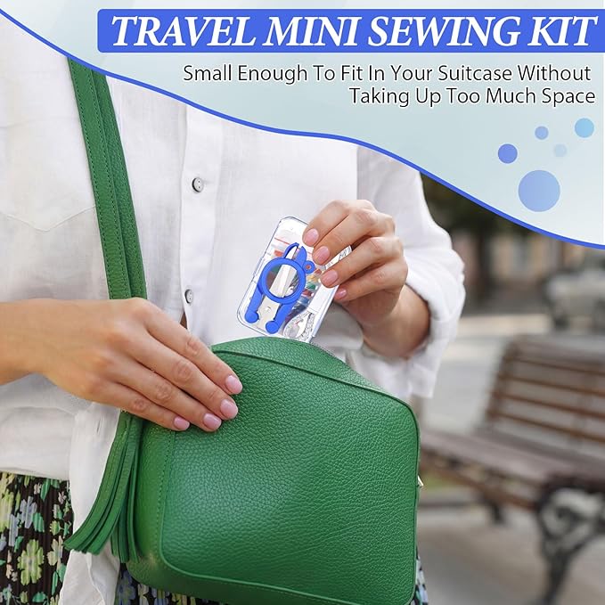 Knitgrip 15 Boxes Mini Sewing Kit Travel Small Emergency Sewing Kit Quick Fix Pre Threaded Needle Basic Portable Repair Tool for Beginner Traveler Home Hotel