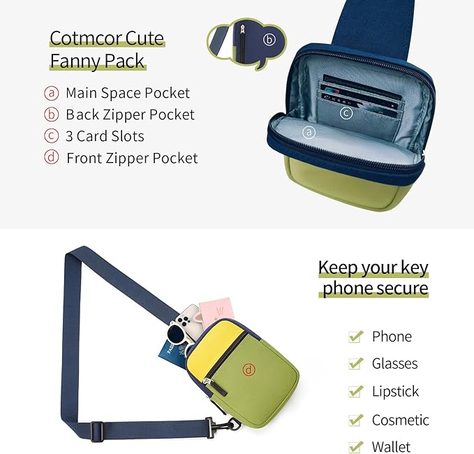 Birthday Gifts for 8 9 10 11 12 Year Old Teens Girls Kids, Fanny Pack Crossbody Bag Sling Belt Bags Purse, Dorm Travel Essentials for Girls Fashion, Preppy Tween Teen Girl Gift Trendy Stuff