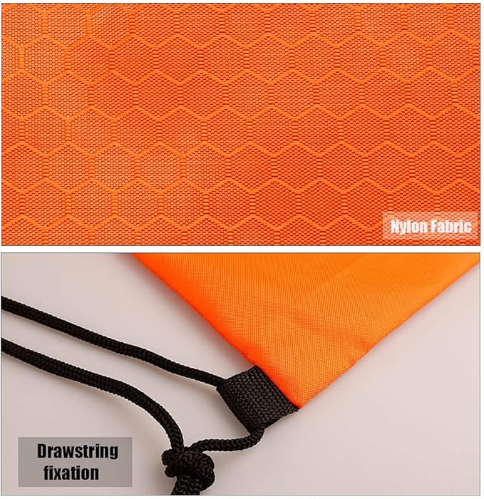 Drawstring Backpack Bag, Waterproof Draw String Back Sack with Zip Pocket, Gym Drawstring Bags Swim Bag for Men Women