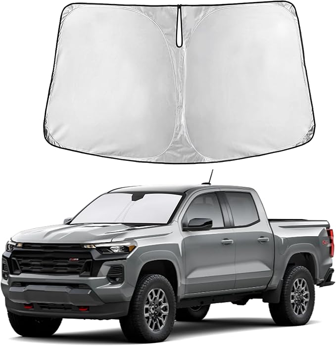 Autovir Windshield Sun Shade Fit for 2015-2024 2025 2026 Chevrolet Colorado Sunshade, Front Car Window Shades Sun Visor, Blocks UV Rays & Heat, Car Accessories