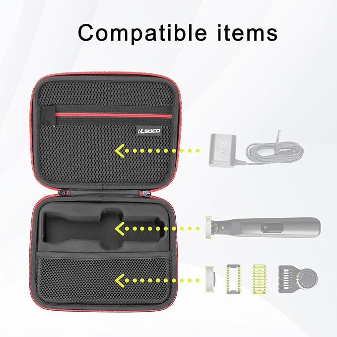RLSOCO Carrying Case for Philips Norelco OneBlade 360 Pro Face + Body, Hybrid Electric Beard Trimmer. Fits for Philips QP6552/90,QP6542/70,QP6530/70,QP6531/70 and More (Case Only)