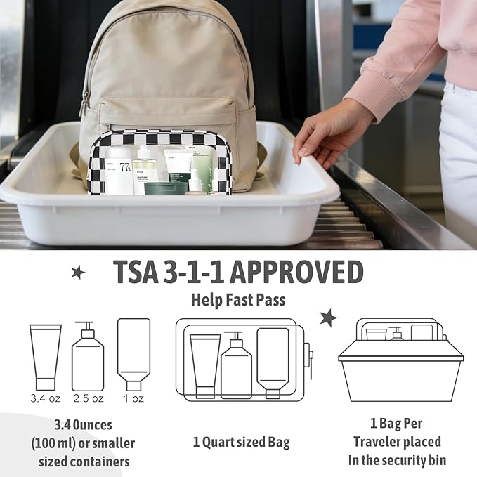 YOPCDJ 5PCS Diaper Bag Organizer Pouch Set, TSA Approved Toiletry Bag，Clear Waterproof TPU Makeup Bag Set Travel Organizer Bags for Women and Kids
