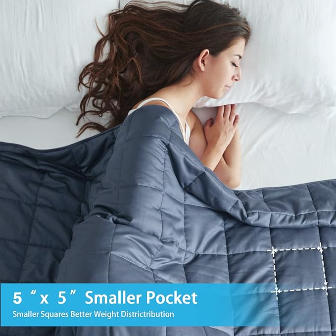 Cooling Weighted Blanket for Adults 20lbs,48"x72", Twin Full Size Heavy Throw Blanket for 180-220lbs, Microfiber Soft Thick Big Blankets Weighted Comforter Breathable Gifts for Sleeping, Grey