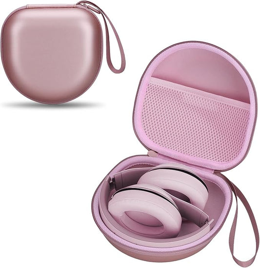 Headphone Case Compatible with JBL/Beats/BERIBES/Jlab/Picun/TOZO/KVIDIO/Soundcore Anker/Skullcandy Noise Cancelling Over-Ear Headphones, Pearl Pink