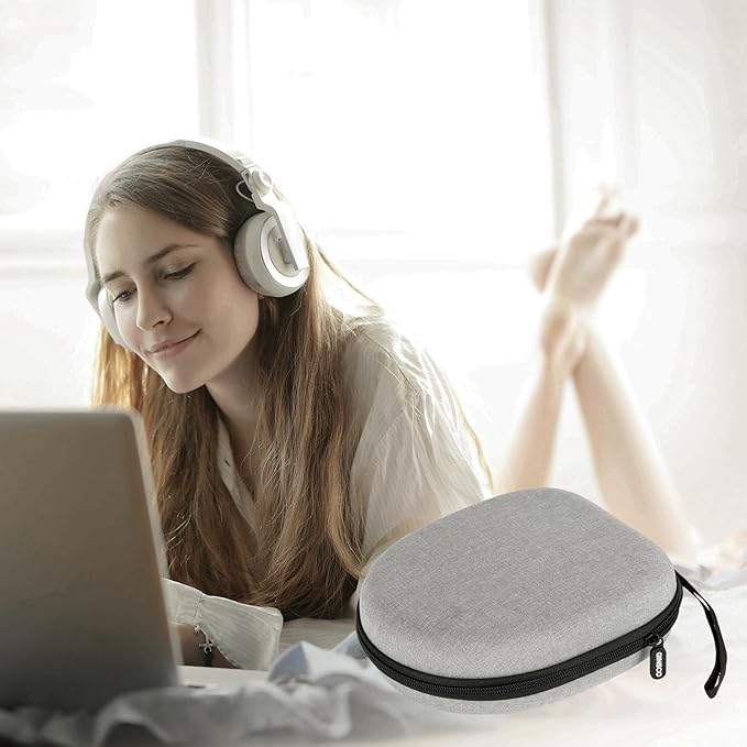 Ginsco Universal Headphone Case Compatible with JBL Tune 510BT 720BT, Sony WH-CH 720N/WH-CH520, with Sony/JBL/Soundcore Q20i Q30/BERIBES/TOZO/KVIDIO etc Wireless Headphones Gray