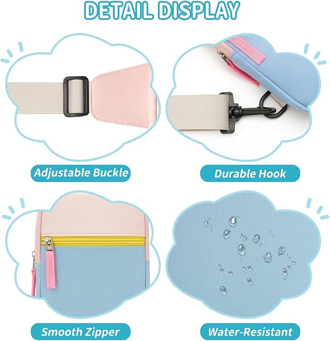 Birthday Gifts for 8 9 10 11 12 Year Old Teens Girls Kids, Fanny Pack Crossbody Bag Sling Belt Bags Purse, Dorm Travel Essentials for Girls Fashion, Preppy Tween Teen Girl Gift Trendy Stuff
