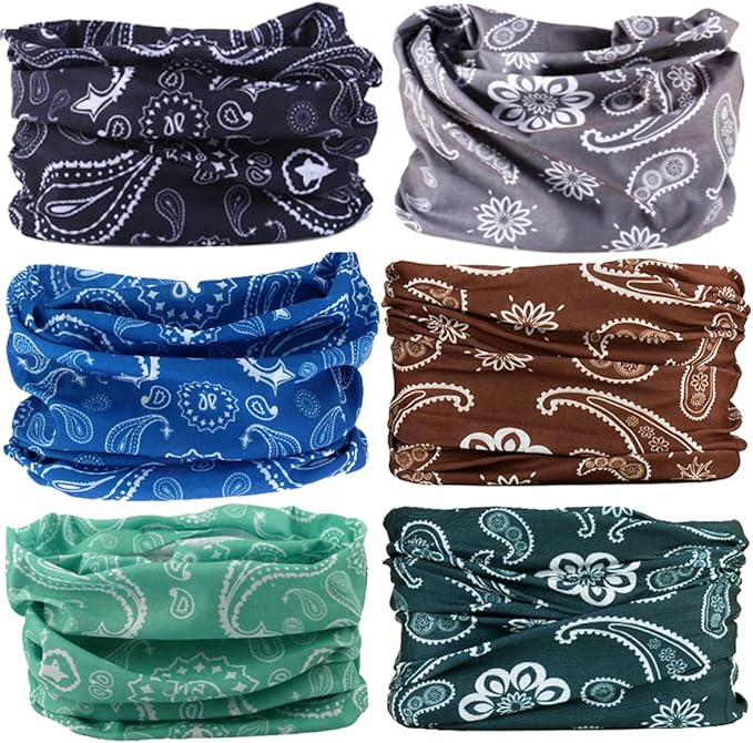 Neck Gaiter Face Cover Bandana Mask Scarf, Breathable Sun& Dust-proof for Cycling Running Fishing Hiking
