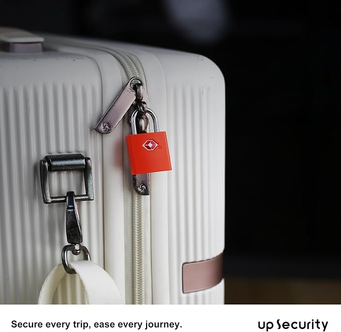 Luggage Locks TSA Approved Travel Essentials, Small Padlock with Key, TSA Locks for Luggage, Suitcase, Same Keyed Padlock for Bag, Backpack, Purse Zipper, Case, Toolbox, Outdoor Use