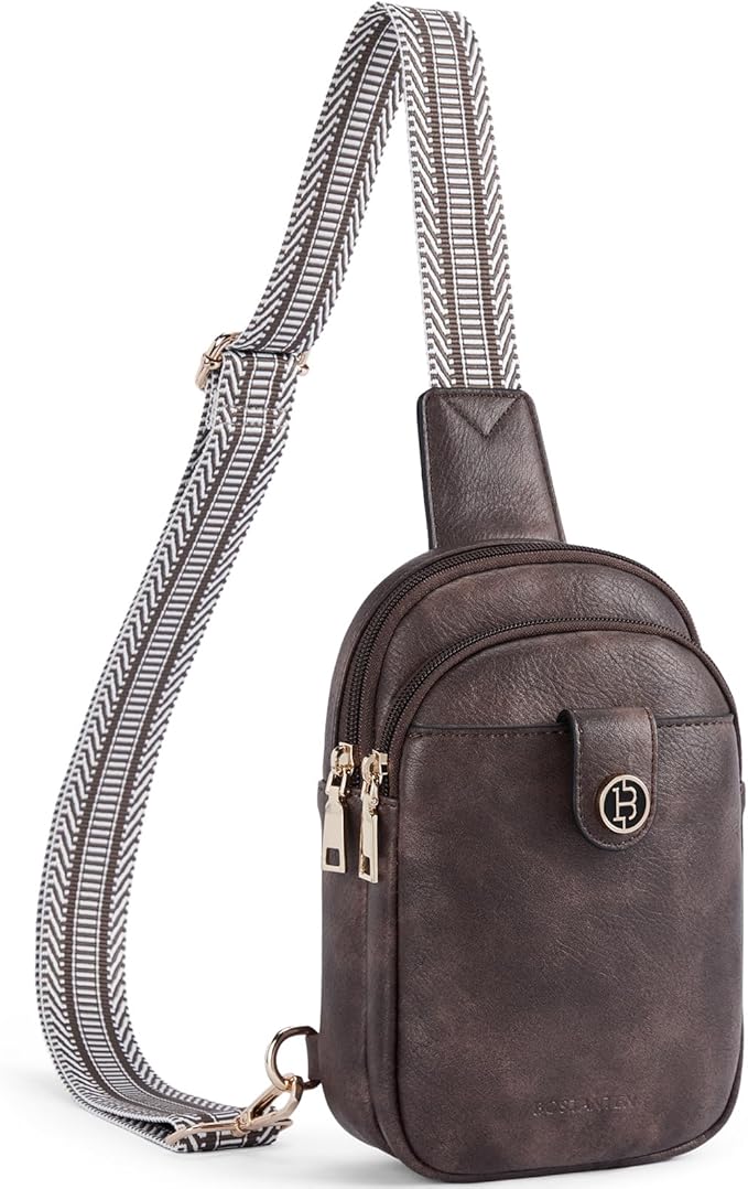 BOSTANTEN Sling Bag Crossbody Bags for Women Trendy Crossbody Purse Leather Chest Bag
