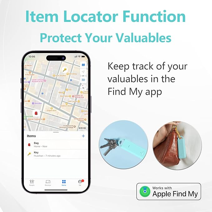 3-in-1 Personal Safety Alarm with Apple Find My - 130dB Emergency Siren, LED Strobe Flashlight, GPS Tracker Keychain for Women, Kids, Seniors - Real-Time Location, Anti-Loss, iOS Only