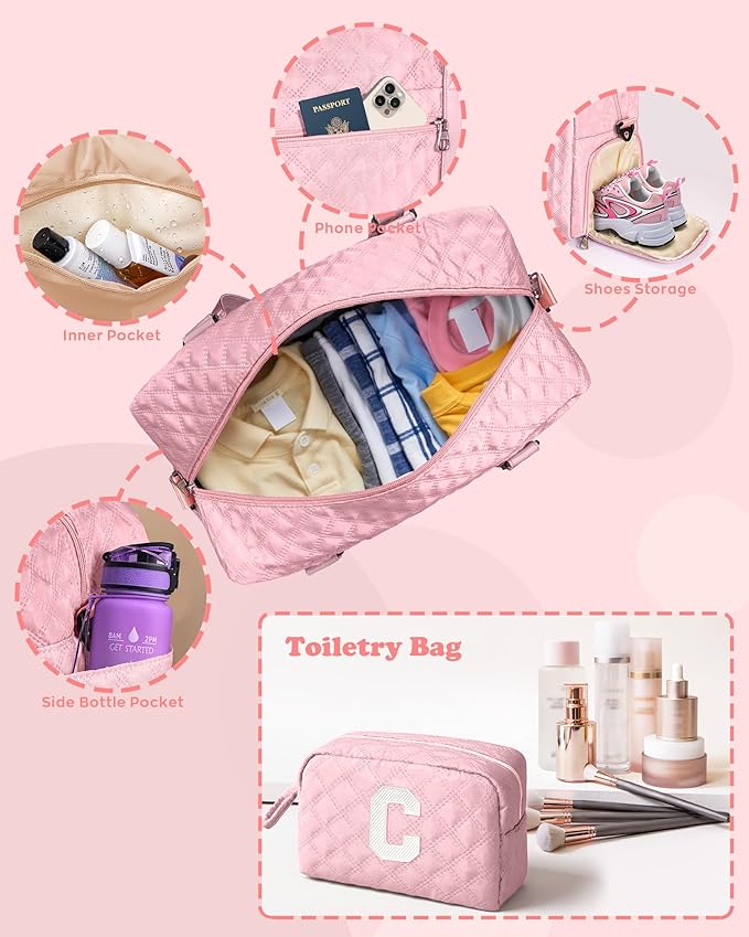 Dance Duffle Bag Women Girls Gift: Letter Carry on bags, Dance Cheer bag Sports for Girl, Kid Gymnastics Bags, graduation gifts Birthday Gifts for Women Kids Teens Mom Friends