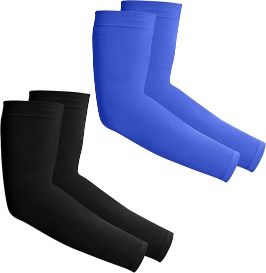 Tough Outdoors UV Arm Sleeves for Men Women - Sun Protection Sleeves - Compression Golf Baseball Cooling Tattoo Arm Sleeve