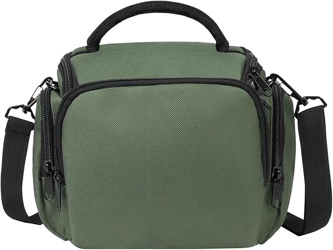 Ainiv DSLR Camera Bag, Waterproof Anti-Shock SLR Camera Case, Large Adjustable Shoulder Strap Camera Backpack, Portable Crossbody Single Shoulder Backpacks Compatible with Canon, Sony, Nikon, Green