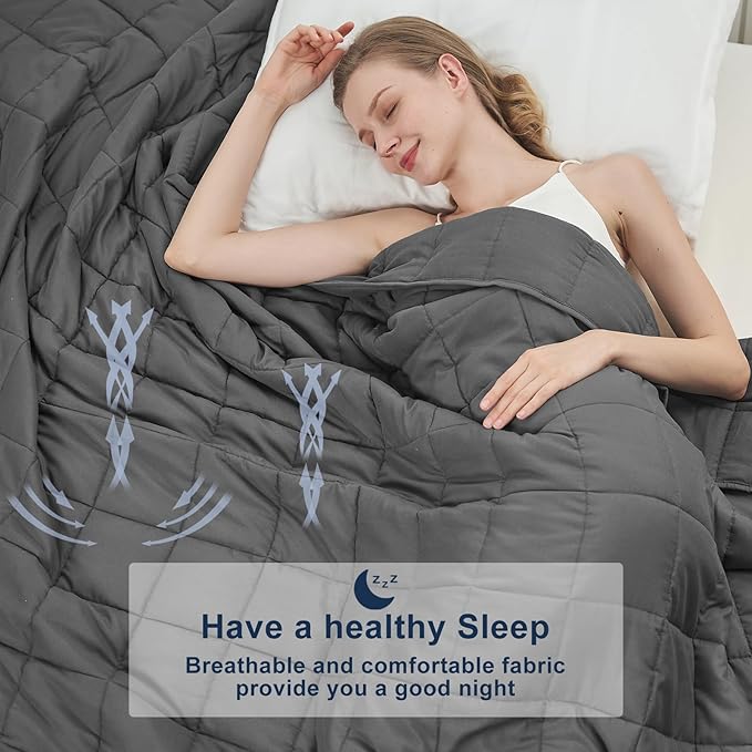 Weighted Blanket for Adults 25lbs, 88"x104", Cal King Cooling Heavy Throw Blanket for 220-280lbs, Microfiber Soft Thick Big Blankets Weighted Comforter Breathable Gifts for Sleeping, Grey
