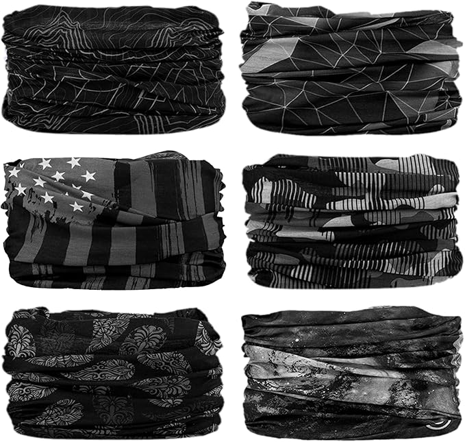 Neck Gaiter for Men Women Headwear Bandana Head Wrap Face Scarf Mask Cover Warmer Balaclava-Seamless & Versatile