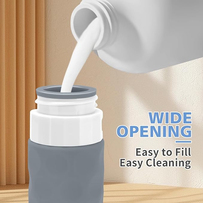 Silevoler Travel Bottles for Toiletries, 4pcs Tsa Approved 3oz Travel Size Containers, BPA Free Leak Proof Premium Silicone Bottles, Refillable Liquid Squeezable Accessories W/Toiletry Bag (Navy Blue)