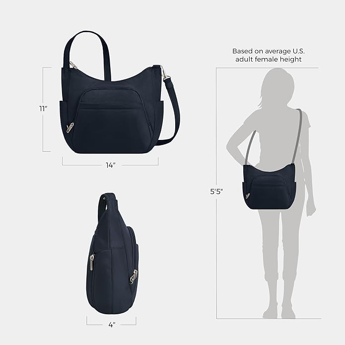 Travelon Anti-theft Classic Crossbody Bucket Bag | Anti-theft