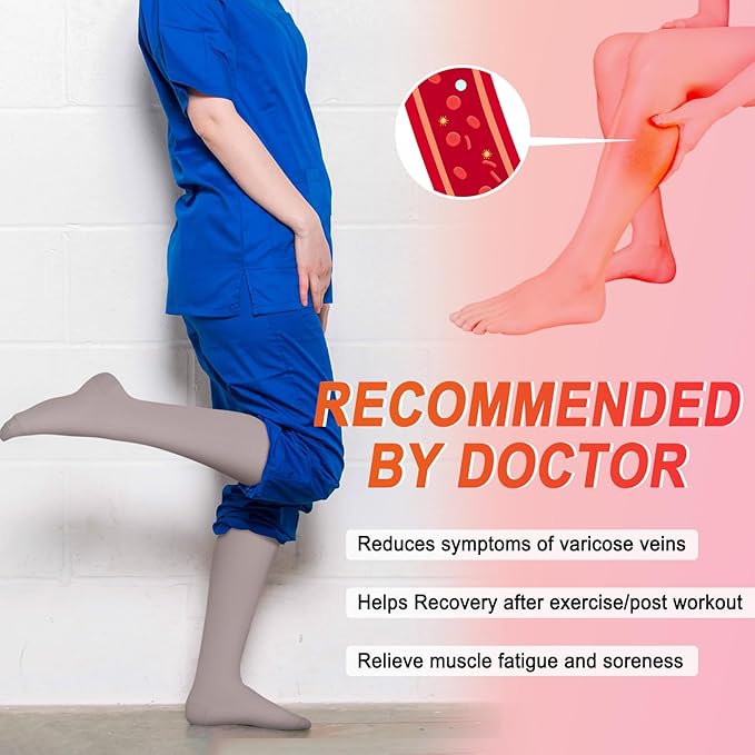 4 Pairs Compression Socks for Women Circulation-Best Support for Nurses,Running,Athletic,Travel