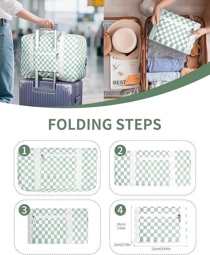 For Spirit Airlines Personal Item Bag Foldable Travel Duffel Bag Tote Carry on Luggage Duffle Overnight for Women and Men