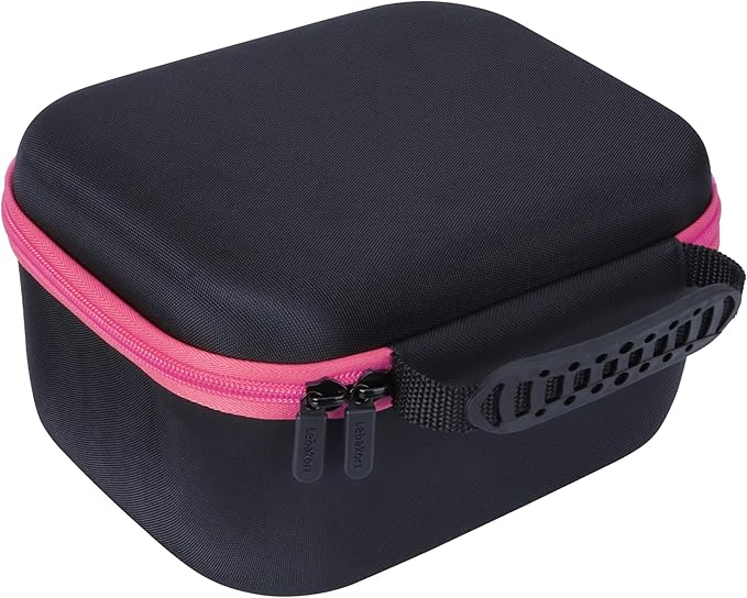 Lebakort Storage Case Compatible with Walkers Razor Slim/Howard Leight Honeywell Impact Sport/PROHEAR 066 030 Electronic Shooting Earmuffs Hearing Protection Muffs (Black + Pink Case)