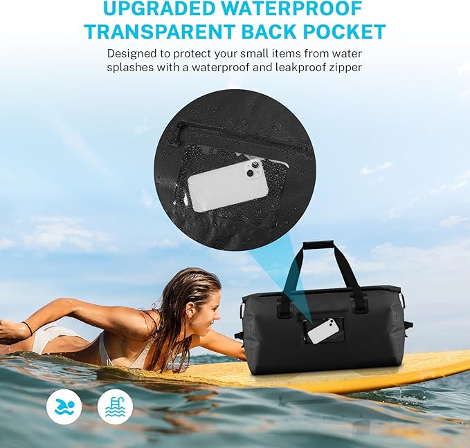 Gonex Extra Large Waterproof Duffle Travel Dry Duffel Bag Heavy Duty Bag with Durable Straps & Handles for Kayaking Paddleboarding Boating Rafting Fishing