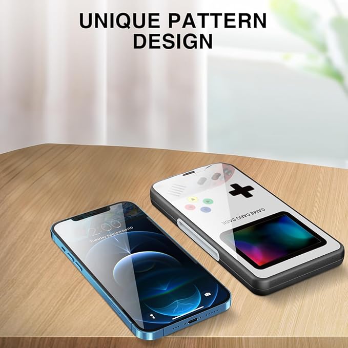 HEIYING Switch Game Card Case for Switch 2 /OLED / Lite,Custom Pattern Game Cards Holder with 24 Games Card Slots and 24 Micro SD Cards Slots for Easy to Carry