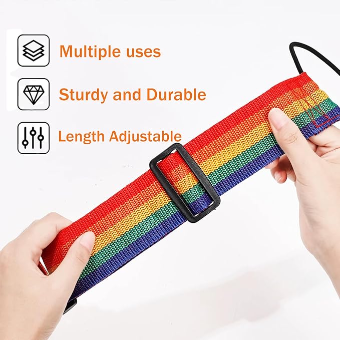 Luggage Straps,Elastic Travel Straps for Securing Luggage, Suitcase & Bag Organizer, Adjustable Hold-Down Straps for Travel Accessories, Carry-On, Checked Bags, Ideal for Travelers (7PCS)