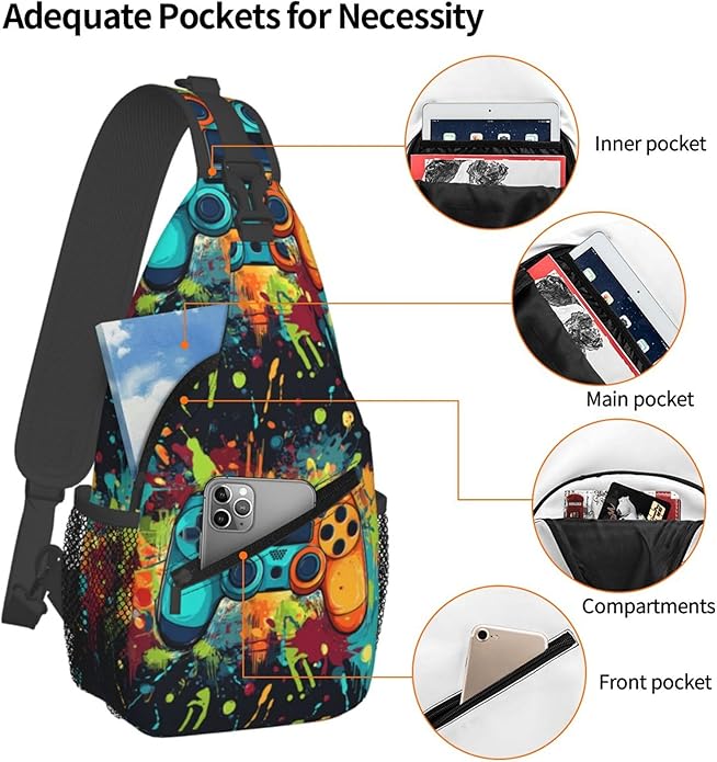 Sling Backpack Unisex Crossbody Chest Bag Shoulder Chest Bag For Women Men Hiking Travel