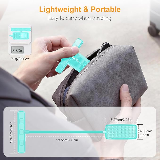 Gritin 19 LED Rechargeable Book Light for Reading in Bed with Memory Function- Eye Caring 3 Color Temperatures,Stepless Dimming Brightness,90 Hrs Runtime Clip on Light for Book Lovers-Blue