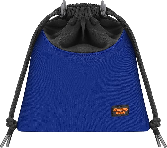 Lightweight Headphone Storage Bag, Portable Headset Carrying Pouch Headphone Case Bag Soft Travel Pouch for Over-Ear Headphones/Gaming Headsets/Neckband Earbuds (Large Blue)