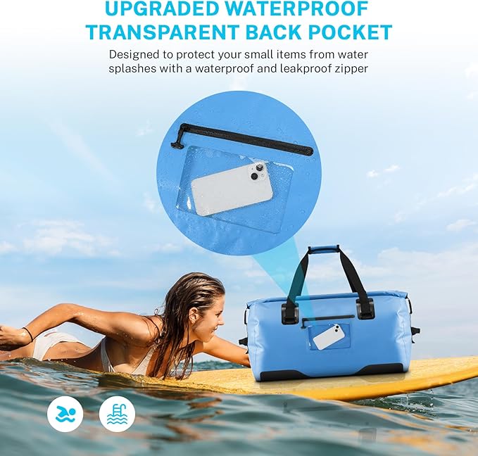Gonex Extra Large Waterproof Duffle Travel Dry Duffel Bag Heavy Duty Bag with Durable Straps & Handles for Kayaking Paddleboarding Boating Rafting Fishing