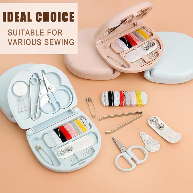 12 Pack Mini Sewing Kits, Compact Travel Emergency Sewing Set with Threads, Scissors, Needles, Portable Repair Supplies for Beginners, Hotels, Travel, Charity