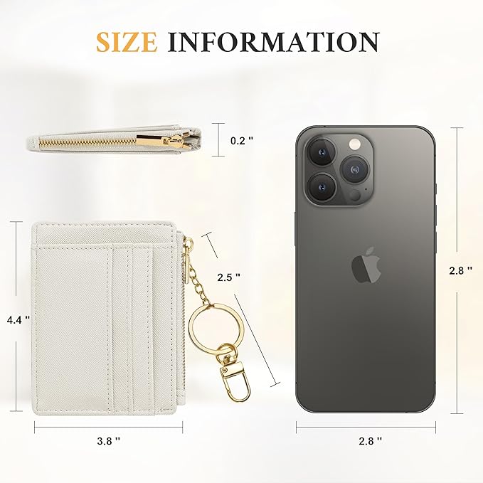Sodsay Card Case Slim Front Pocket Wallet for Women Credit Card Holder with Keychain | Slim, Credit Card Holder, Front Pocket, with Keychain | Slim