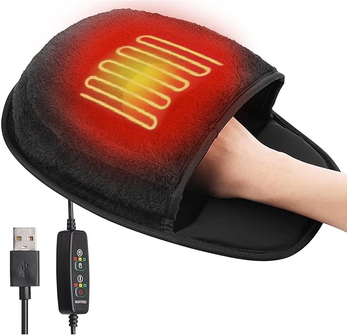 USB Heated Mouse Pad with 3 Adjustable Temperatures & 2/4/8 Hours Timer Settings