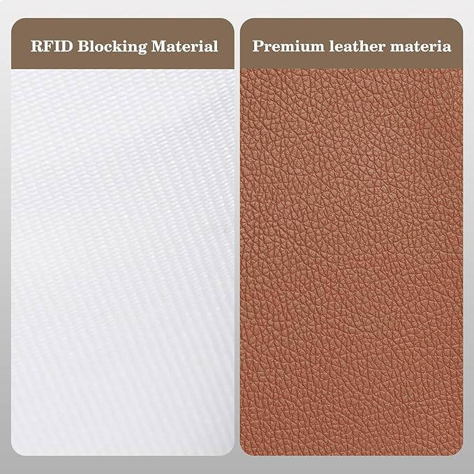 CoBak Passport Holder Cover with Safe Zipper Closure, Premium Passport Wallet for Travel, RFID Blocking Card Case, Waterproof Travel Accessories for Man, Pebbled Brown
