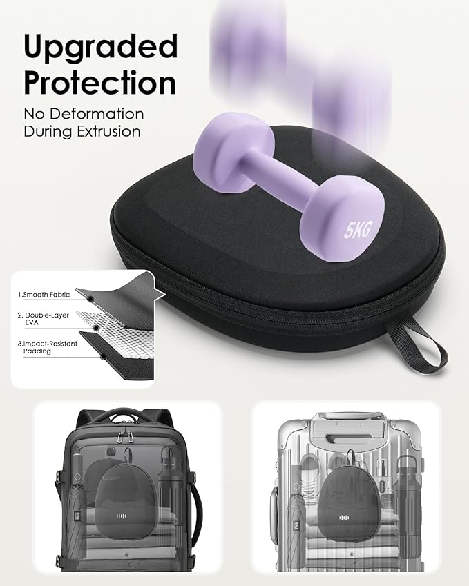 Headphone Case Hard Shell Super-Slim for Sony/JBL/Bose/Soundcore Anker/BERIBES KVIDIO TOZO JLab Over-Ear Headphones Universal Portable Travel Organizer Bag (Black)