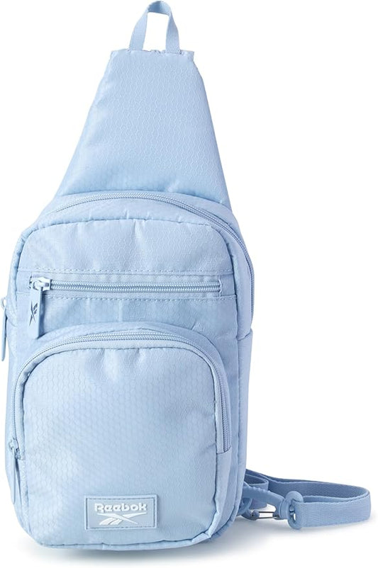 Reebok Unisex Crossbody Bag - Convertible Compact Durable Cross Body Bag for Women and Men - Gym and Travel Essentials, Size One Size, Cosmos Blue