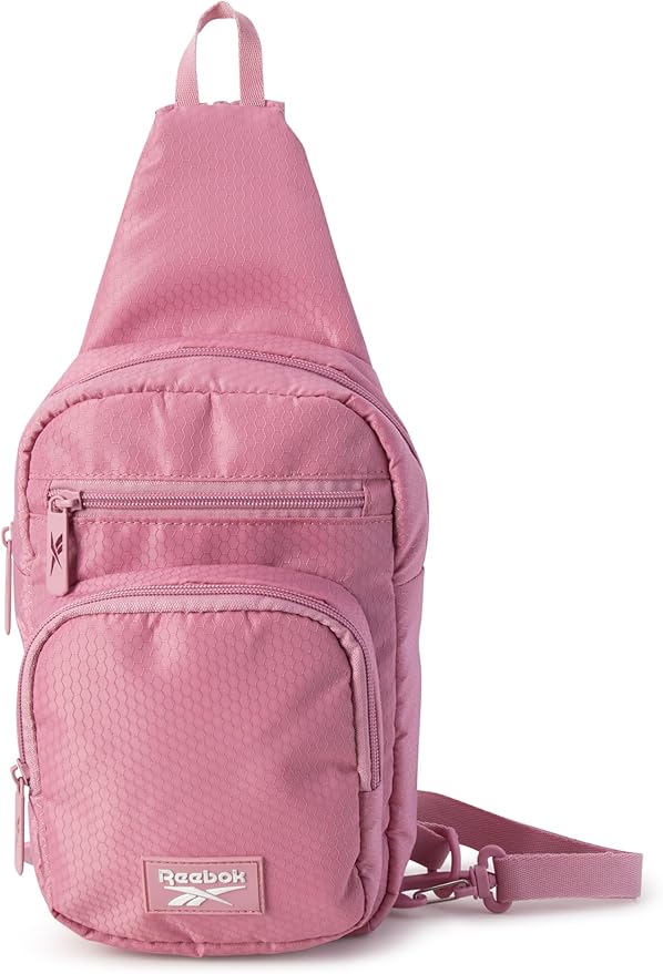 Reebok Unisex Crossbody Bag - Convertible Compact Durable Cross Body Bag for Women and Men - Gym and Travel Essentials, Size One Size, Cosmos Rose