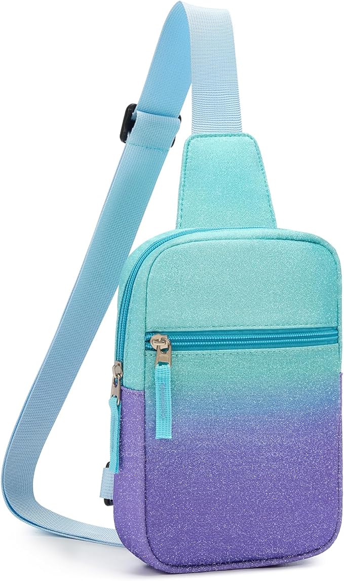 Birthday Gifts for 8 9 10 11 12 Year Old Teens Girls Kids, Fanny Pack Crossbody Bag Sling Belt Bags Purse, Dorm Travel Essentials for Girls Fashion, Preppy Tween Teen Girl Gift Trendy Stuff