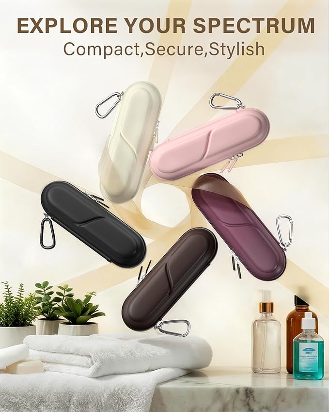 ProCase Toothbrush Travel Case for Oral-B/Oral-B Pro 1000 1500 5000 7000 7500 6000 9600/Philips Sonicare 4100 5100 1100 6100 5300 Oral-B iO Electric Toothbrush Portable Hard Container -Beige