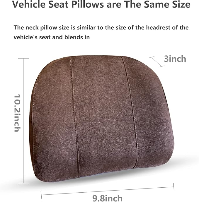 Car Headrest Pillow –Premium Memory Foam Ergonomic Car Pillow for Head Support & Comfort, Soft Washable Cover, Ideal for Long Drives and Travel | Memory Foam, Neck Rest, Ultimate Comfort and Support, For Driving and Travel