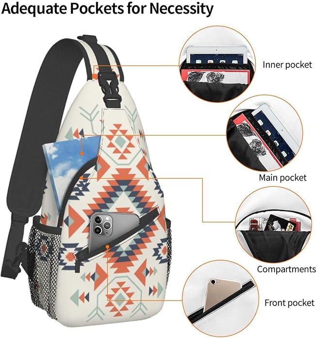 Sling Backpack Unisex Crossbody Chest Bag Shoulder Chest Bag For Women Men Hiking Travel